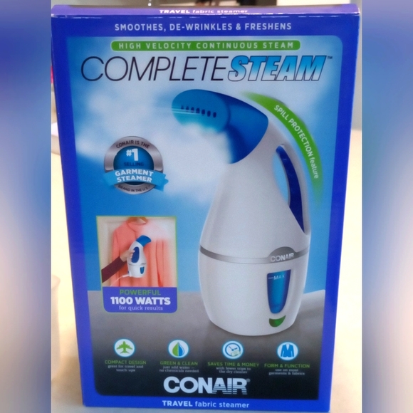 CONAIR Other Conair Travel Fabric Steamer 10watts White Blue 8ft